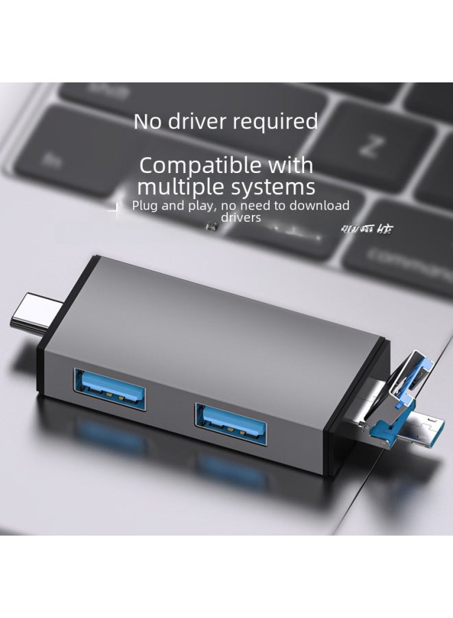 نيوترل موديل خاص قارئ بطاقات USB 3.0 للأجهزة المحمولة والكمبيوتر من الألومنيوم متعدد الوظائف بسرعة عالية مع منفذ Type-C و OTG - Image 2