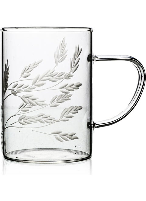 K50 BOROSILICATE THIN GLASS MUG 200CC WITH DROP PATTERN