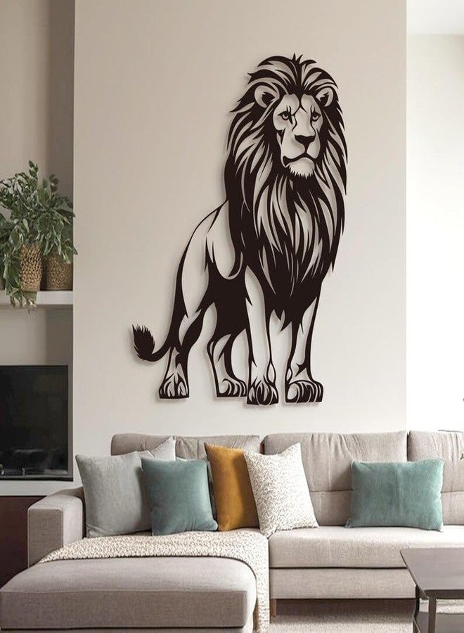 BLIND SHOP Metal Lion Decor,Lion Metal Wall Decor,Lion Metal Wall Decor, Metal Lion Wall Art Outdoor (55X45X1.5 CM) - Image 4