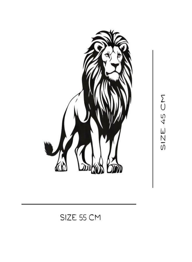 BLIND SHOP Metal Lion Decor,Lion Metal Wall Decor,Lion Metal Wall Decor, Metal Lion Wall Art Outdoor (55X45X1.5 CM) - Image 2