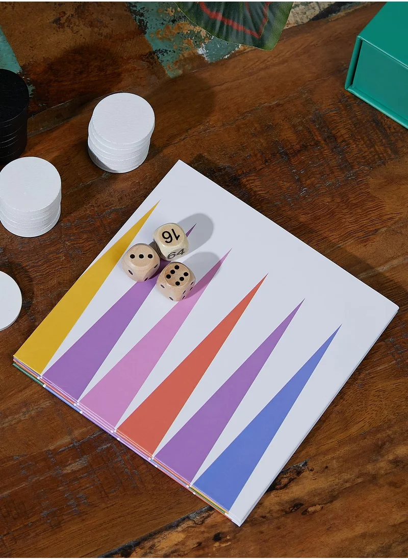 DesignWorks Ink Checkers Backgammon Tabletop Game