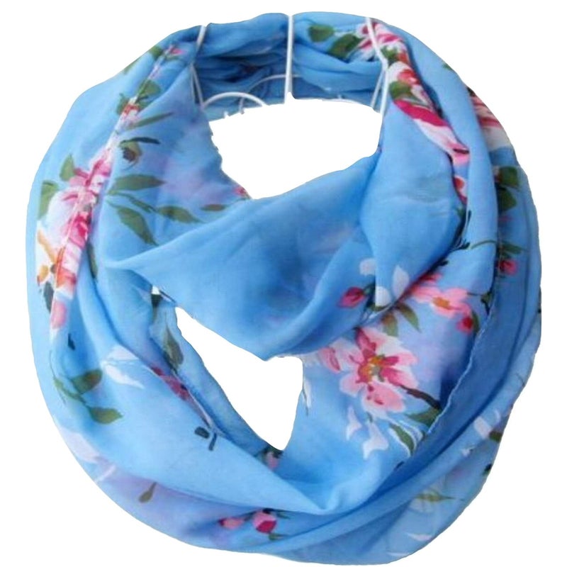 Tapp Collections Tapp C. Multicolor Floral Print Infinity Scarf - Blue - Image 4