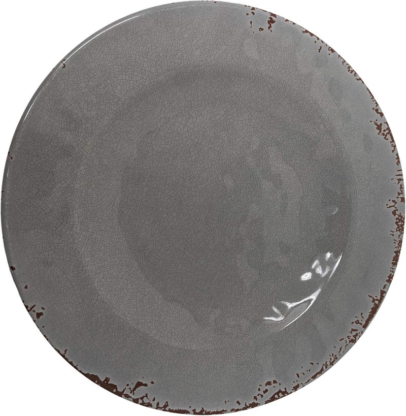 Giannas Home طقم أدوات المائدة الريفية من جيانا هوم 12 قطعة خدمة لـ 4 رمادي - Image 3