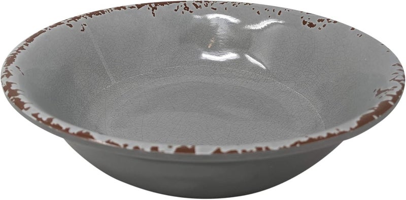 Giannas Home طقم أدوات المائدة الريفية من جيانا هوم 12 قطعة خدمة لـ 4 رمادي - Image 4