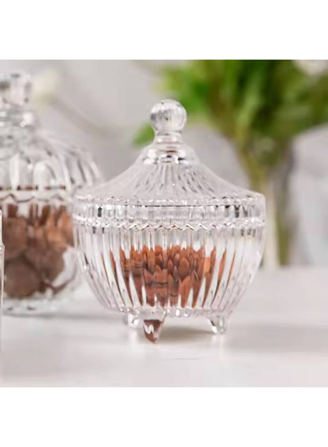 Pure glass sugar bowl, medium size - Image 1