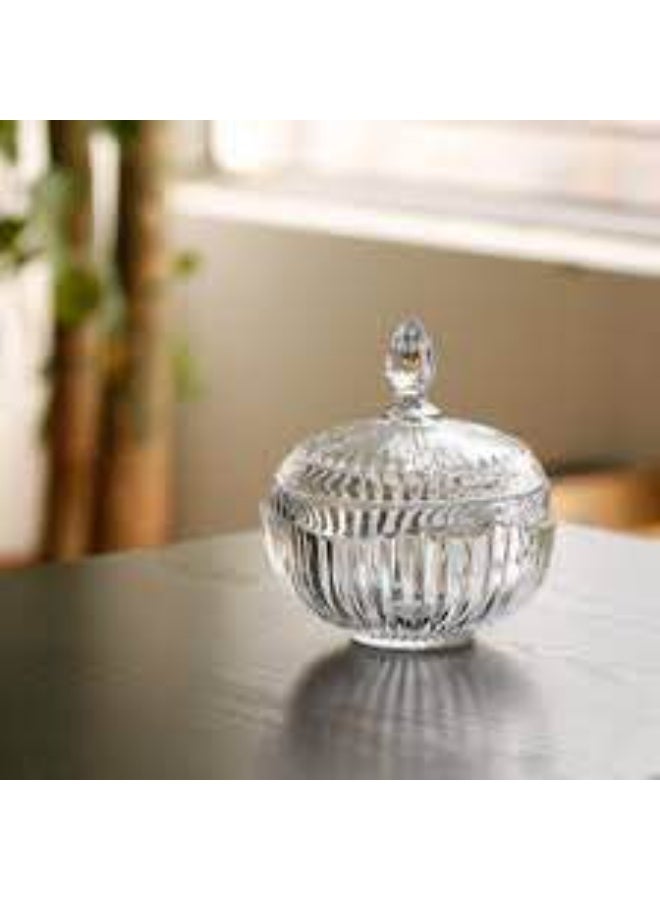 Pure glass sugar bowl, medium size - Image 2