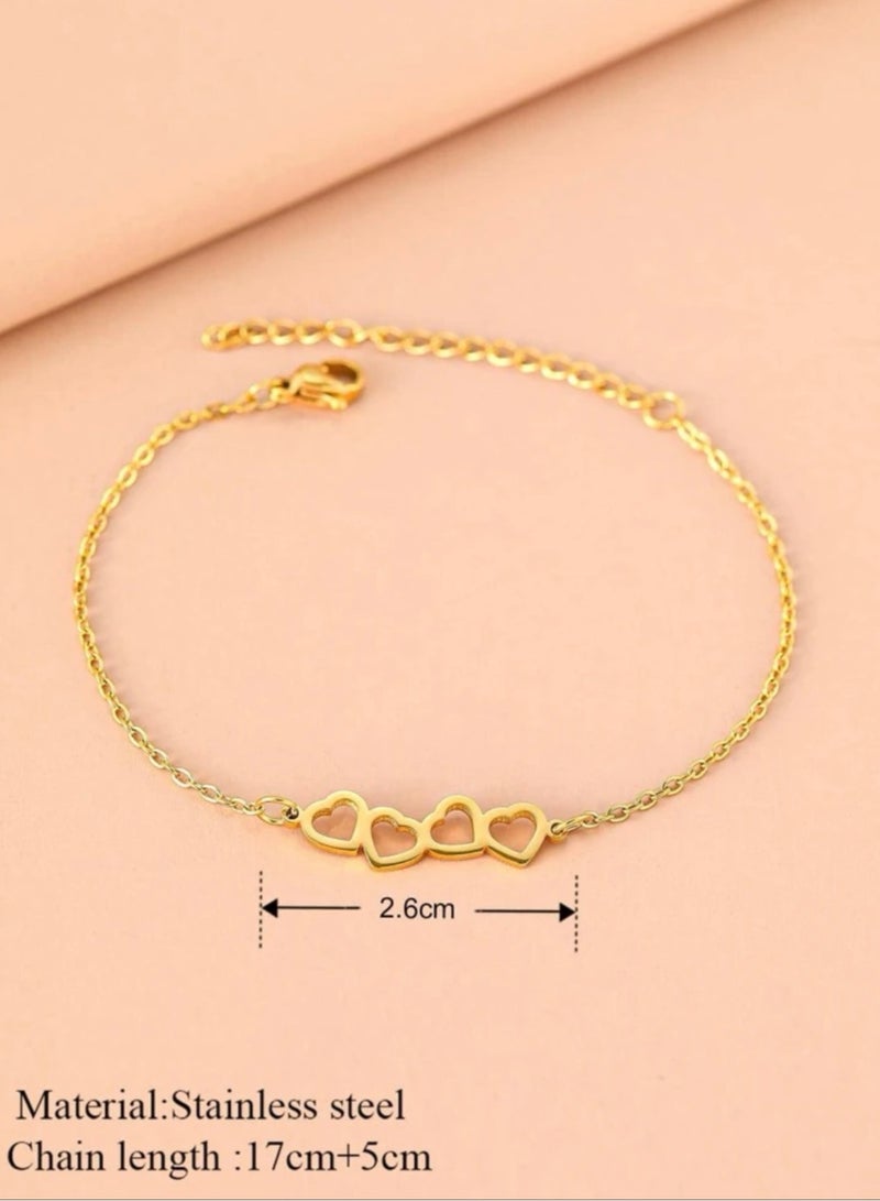 Stainless Steel Gold Plated Bracelet For Women
