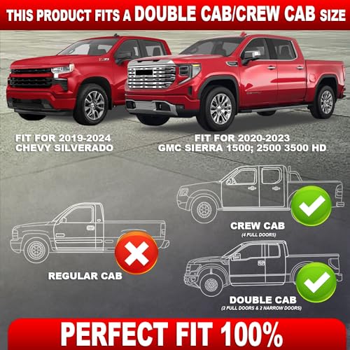 Marretoo Truck Under Seat Storage Organizer Foldable Replacement for 20192025 Chevy Silverado 1500GMC Sierra 15002500HD3500HD Double Crew Cab Underseat Tool Box for SilveradoSierra Accessories - Image 3