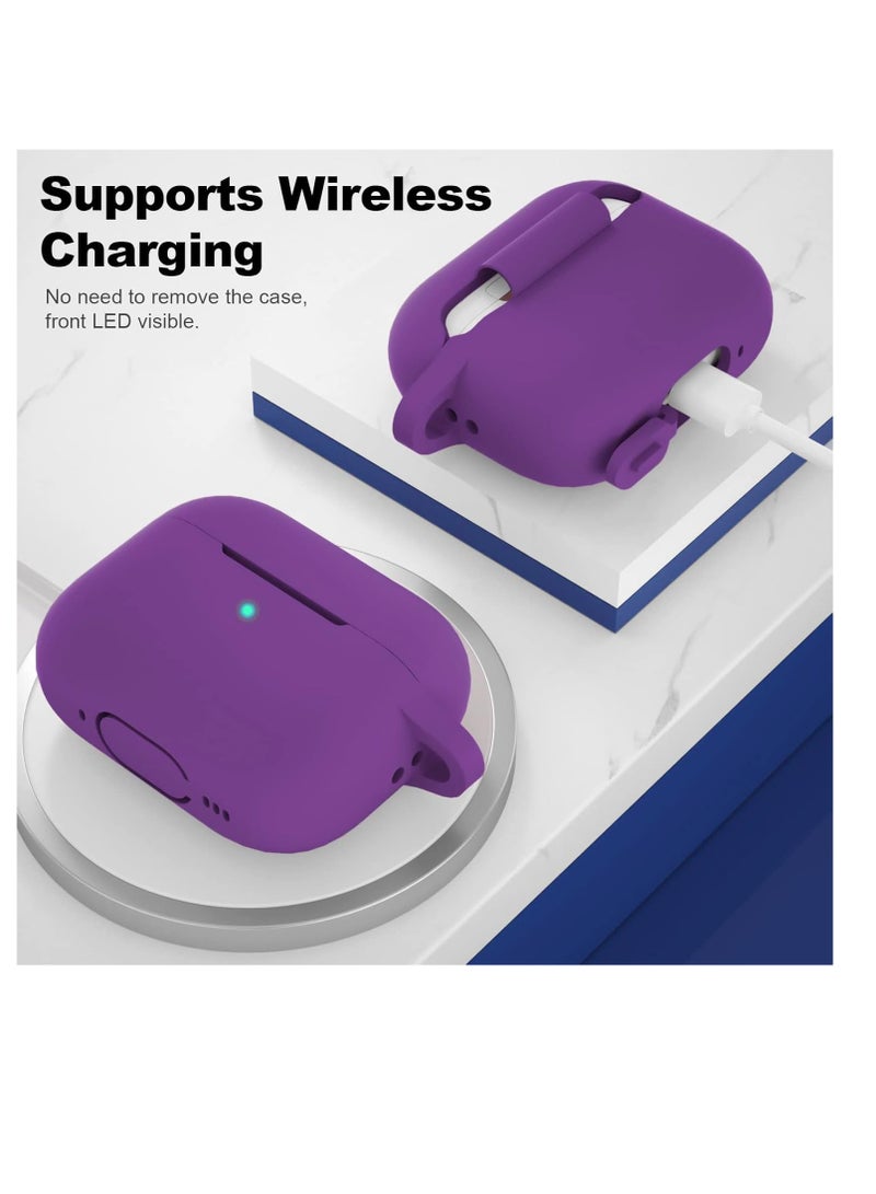AirPods Pro 2nd Generation Case Cover, Protective Silicone Skin Accessories with Keychain for Women Men for Apple AirPods Pro Gen 2 (2022), Front LED Visible  - Image 3