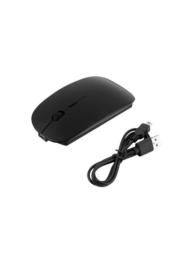 Ergonomic Rechargeable Wireless Bluetooth Mouse – Silent Click, USB Compatible with MacBook, iPad, iPhone, Android, PC & Laptop  - Image 1