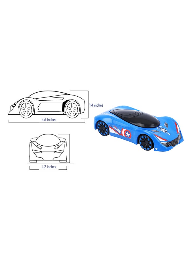 Marvel Skoodle Pull Back Mightiest Racer Captain America – Toy Vehicle for Kids Ages 3+ - Image 5