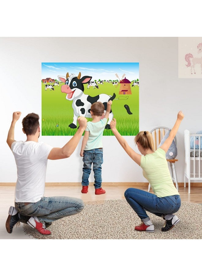 Morcheiong Pin The Tail On The Cow Game With 48Pcs Tails For Farm Party Decorations Kids Birthday Party Favors Western Party Supplies - Image 5