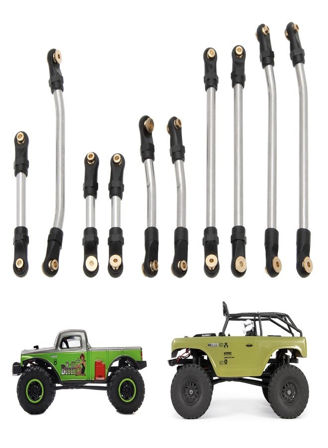 MEUS RACING مجموعة وصلات هيكل عالية الخلوص ووصلات توجيه من MEUS Racing SCX24 لسيارة Axial 1/24 SCX24 Deadbolt AXI90081 B17 AXI00004 RC Crawler (مصنوعة من سبائك الألومنيوم) - Image 1