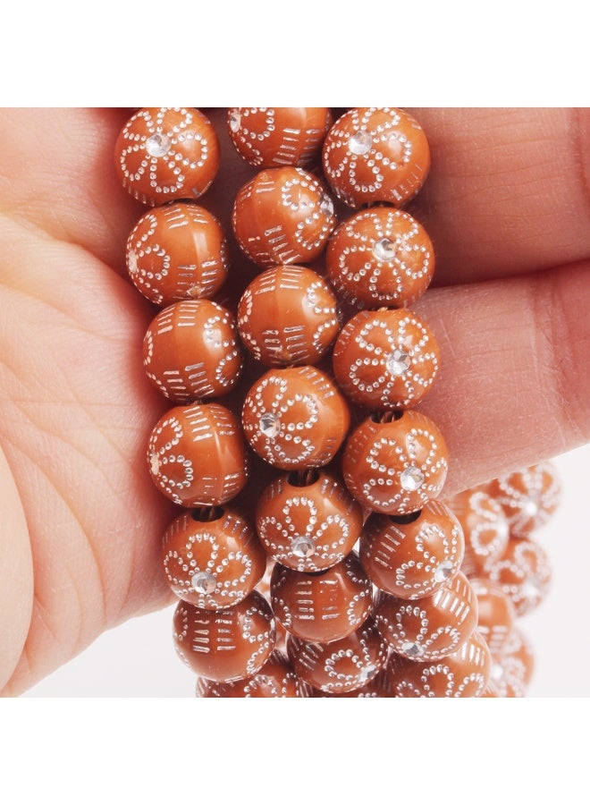 NIBEMINENT 99 Muslim Prayer Beads Orange/8mm