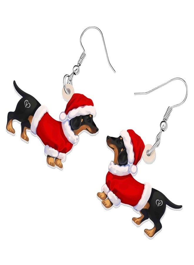 Bonsny Acrylic Drop Dangle Christmas Gifts Dog Puppy Doggy Earrings Ornaments Decorations Jewelry For Women Accessories (Dachshund) - Image 3