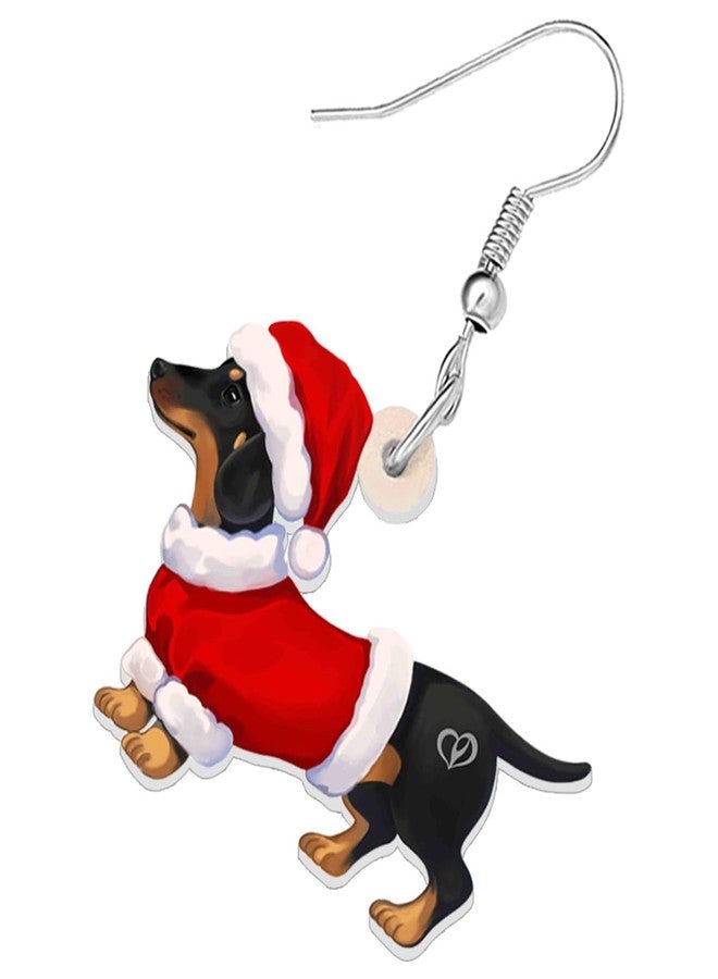 Bonsny Acrylic Drop Dangle Christmas Gifts Dog Puppy Doggy Earrings Ornaments Decorations Jewelry For Women Accessories (Dachshund) - Image 4