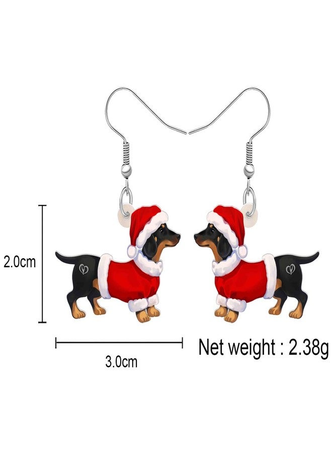 Bonsny Acrylic Drop Dangle Christmas Gifts Dog Puppy Doggy Earrings Ornaments Decorations Jewelry For Women Accessories (Dachshund) - Image 5
