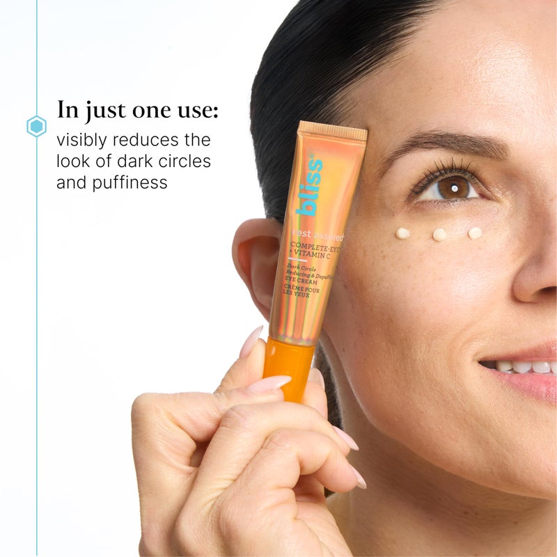 Bliss Rest Assured â„¢ Eye Cream with Vitamin C & Caffeine - 0.5 Fl Oz - Dark Circle Reducing & Depuffing Eye Cream - Clean - Vegan & Cruelty-Free - Image 2