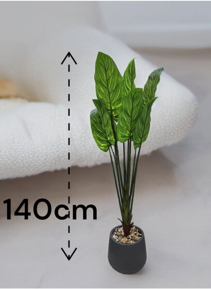 AL KHALDIYA Artificial decorative plant tree with pot, 140 cm  - Image 2