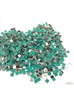 OMX OMX 4mm x 4mm Square Shape Sewn Mirrors 2000 PC for Embroidery Making Art Craft Projects 250 Gram Front Mirror Back Grey 