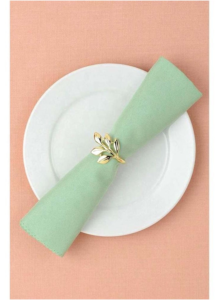 Hi Moon 5 PCS Napkin Rings - Silver Leaf Cloth Napkin Holder -,Wedding Table Decor & Party Table Decor - Metal Silver Napkin Rings for Formal or Casual Dinning Table  - Image 3