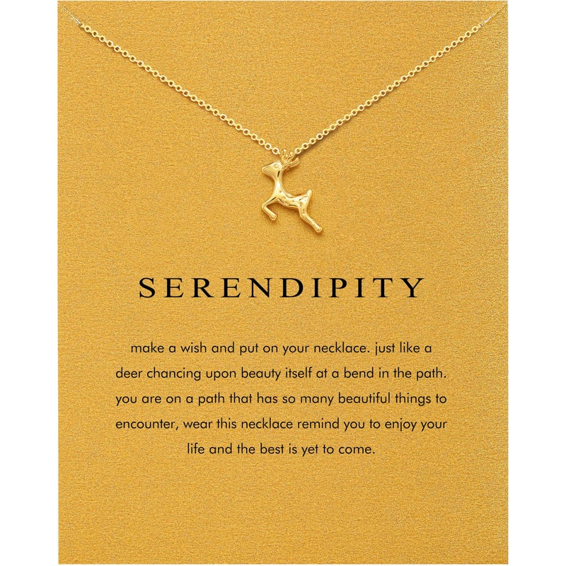 Baydurcan Charm Necklace for Women Elk Pendant Deer Necklace for Women (Deer Gifts) - Image 1