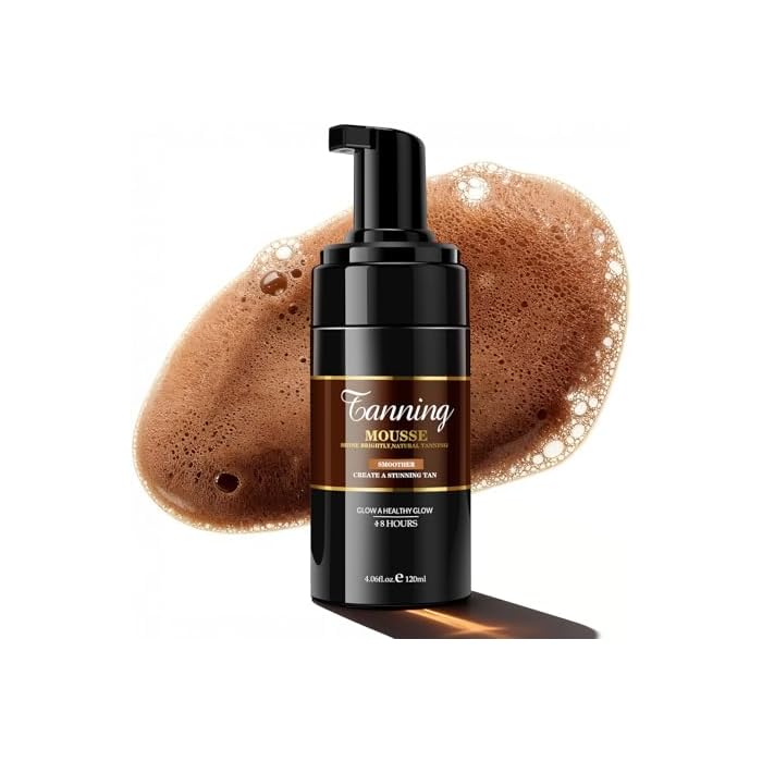 Self Tanning Mousse for Body – Lightweight Sunless Tanner for Natural Glow, Streak-Free Fake Tan, Fast-Drying, Transfer-Resistant, Easy Application for Beginners, 4.06 FL OZ