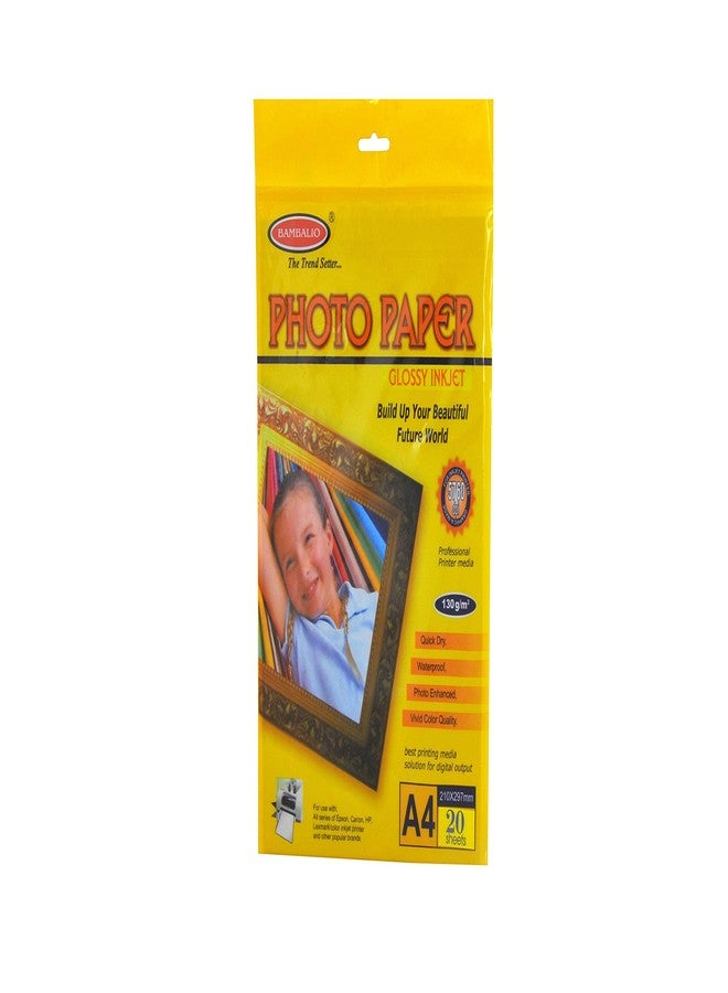 Bambalio BPG -230-20 Classic Glossy Photo Paper, 230Gsm, 40 Sheets A4 Size - Image 1