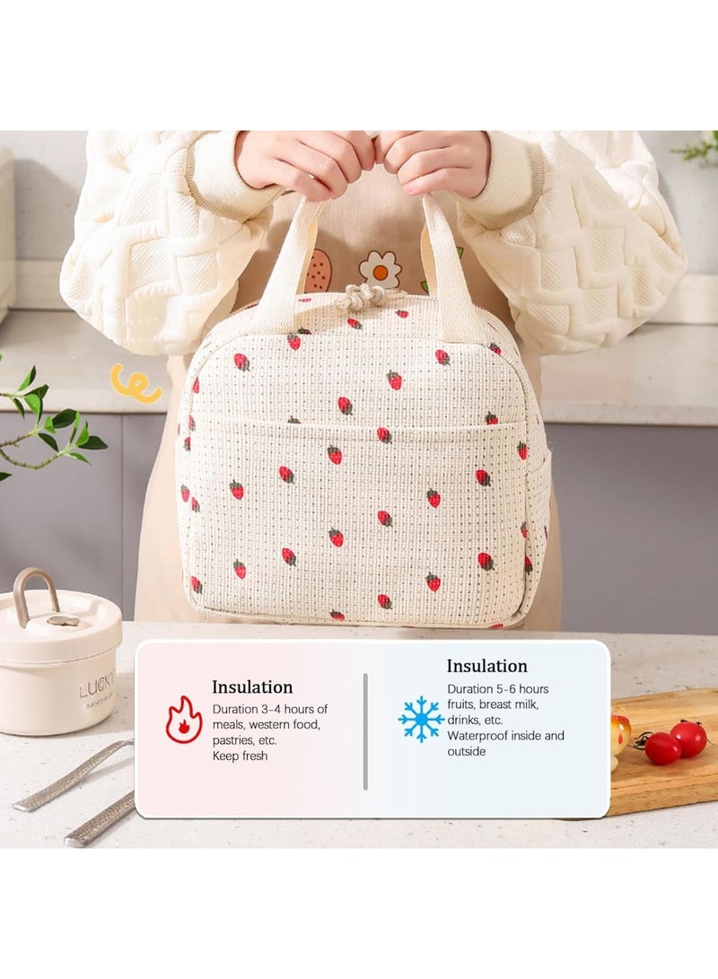 SYOSI حقيبة غداء معزولة للنساء، حقيبة تبريد كبيرة مقاومة للتسرب مع صندوق غداء ناعم قابل لإعادة الاستخدام، حقيبة تبريد محمولة متينة للعمل، المدرسة، النزهات، السفر والشاطئ - Image 3