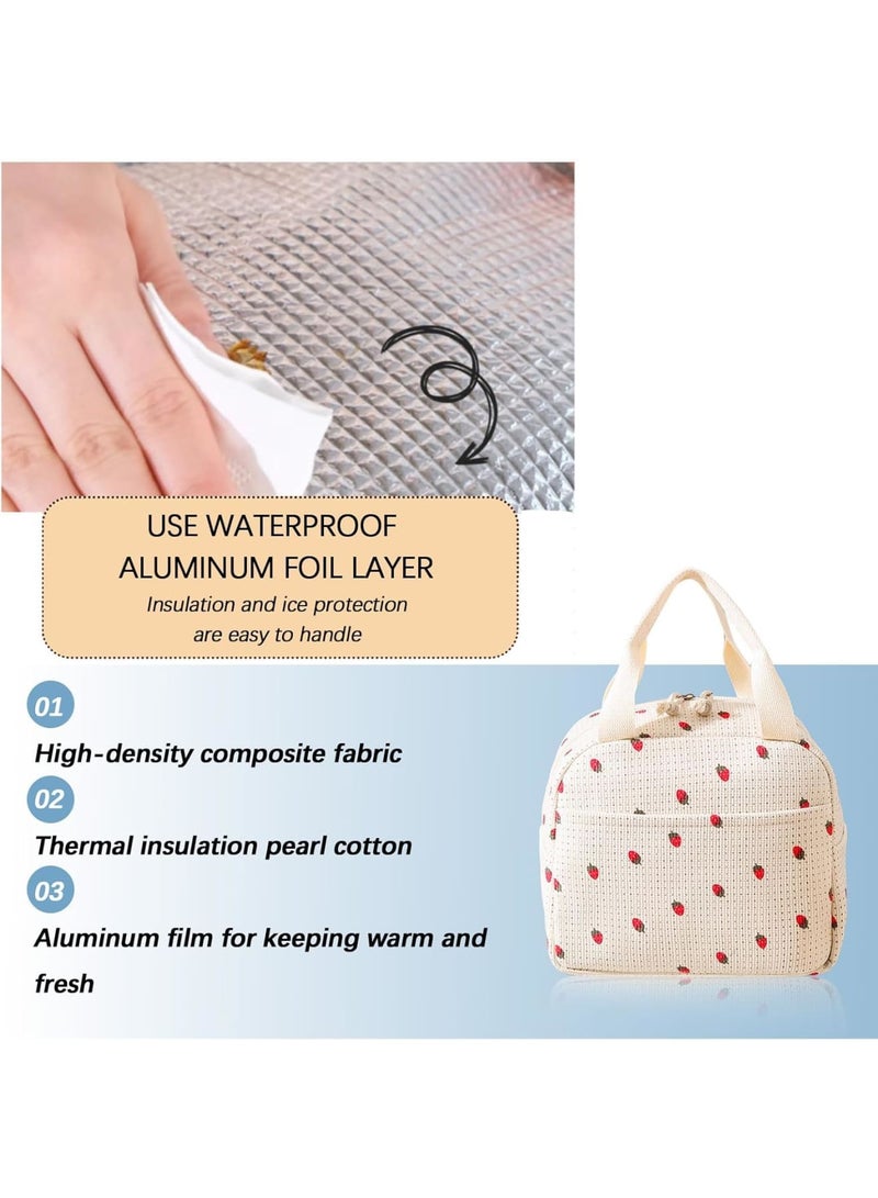 SYOSI حقيبة غداء معزولة للنساء، حقيبة تبريد كبيرة مقاومة للتسرب مع صندوق غداء ناعم قابل لإعادة الاستخدام، حقيبة تبريد محمولة متينة للعمل، المدرسة، النزهات، السفر والشاطئ - Image 4
