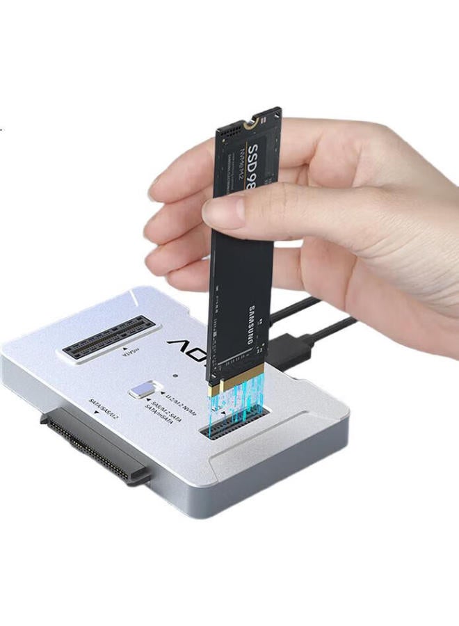 Aoko Sas/U.2/M.2/Sata/Msata Universal Hard Drive Docking Station Sas To Usb Enterprise U2Nvme External Box Multi-Interface Mechanical Solid State Drive Reader U8S - Image 1