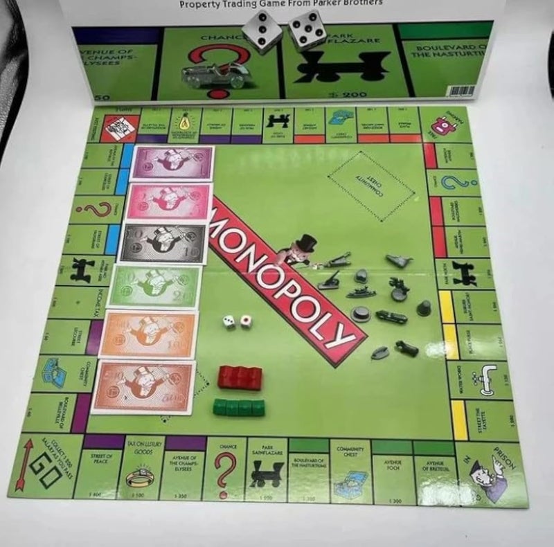 Monopoly English Board Game For 6 Years & Above, Multi Player, 96 Months & Above
