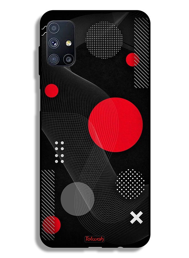 Tolwak Samsung Galaxy M51 Protective Case Cover Round And Cross Shape Pattern - Image 2