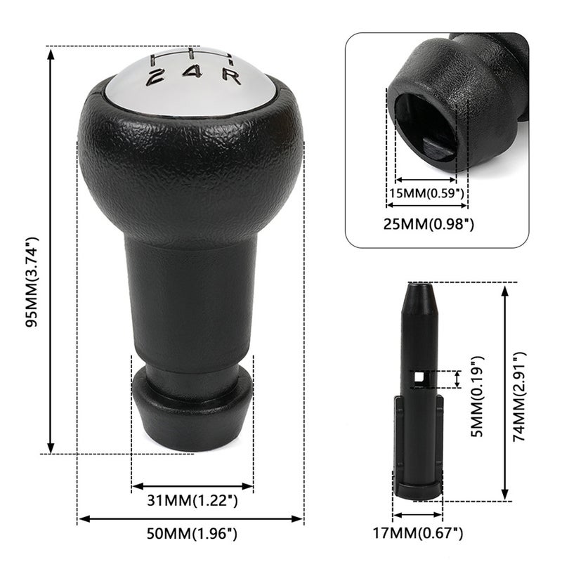 Car Gear Stick Shift Knob Black for Peugeot 106 107 205 206 207 301 306 307 308 406 407 605 807 2008 3008 5008 for Citroen C2 C3 C4 B6 B9 - Image 4