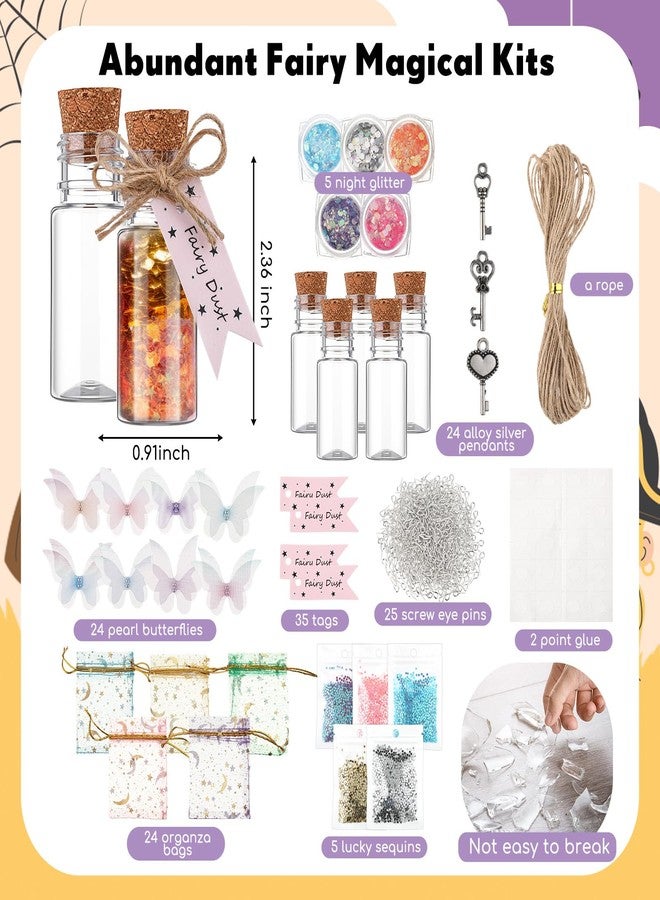 Jinei 174 Pieces Fairy Magic Potions Kit with 24 Mystery Witch Potion Bottles Fairy Wing DIY Magic Mix Making Kit for Christmas Decorations Birthday Creative Gifts Filling Supplies(Classic Style) - Image 2