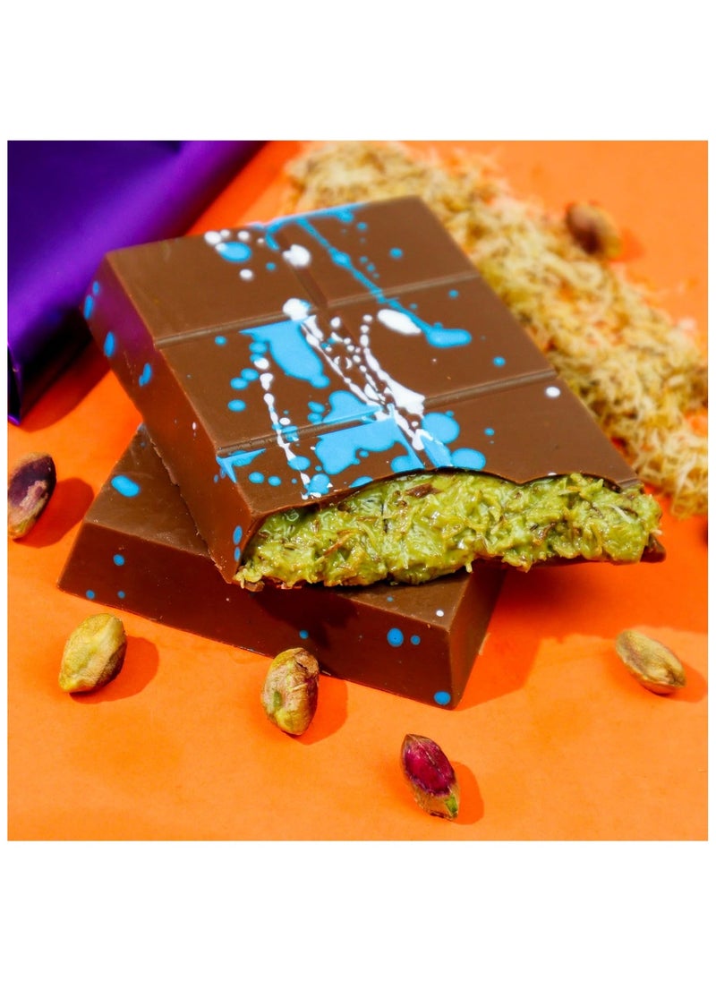 Milkato - Milk Chocolate Bar Konafa and Pistachio 160 gm - Image 1