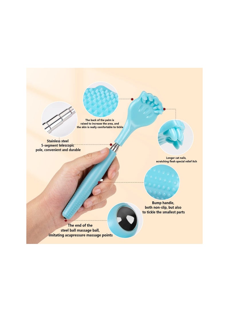 2Pcs Back Scratchers, Portable Expandable Back Scratchers, Non-Slip Handheld Massager, with Telescopic Handle for Tickling Massage of Head, Back, Legs - Image 3