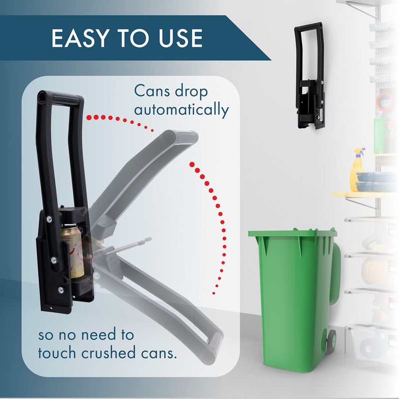 Dial Industries, Inc. Dial Industries Easy Pull Heavy Duty Wall Mounted Beer, Soda, Aluminum 12oz Can Crusher for Recycling - Image 2