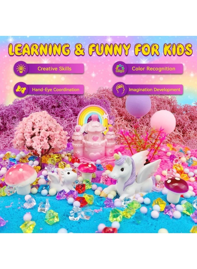 BaytEasy Unicorn Terrarium Crafts Kit for Kids-LED Night Light Up & Remote Unicorn Birthday Gifts Toys for Girls Ages5 6 7 8 9 10 Year Old-Christmas and Birthday Gifts for Girls - Image 4