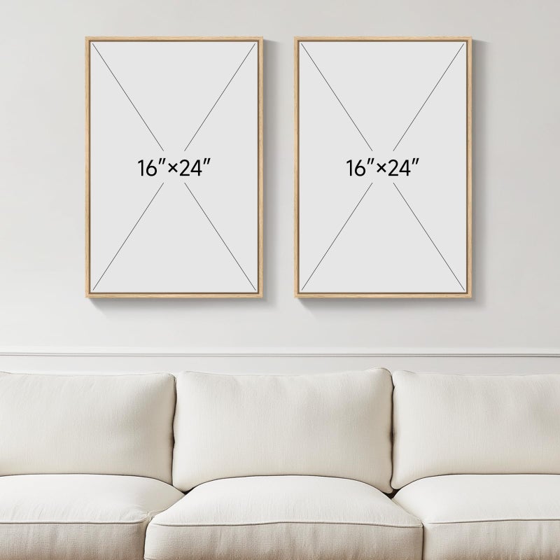 Cuspin Framed Neutral Abstract Wall Art, Set of 2 Tan and Cream Beige Canvas Prints Paintings Artwork for Walls, Woman Silhouette Pictures for Living Room Dining Room Bedroom Office Wall Decor 16x24 Inch - Image 3