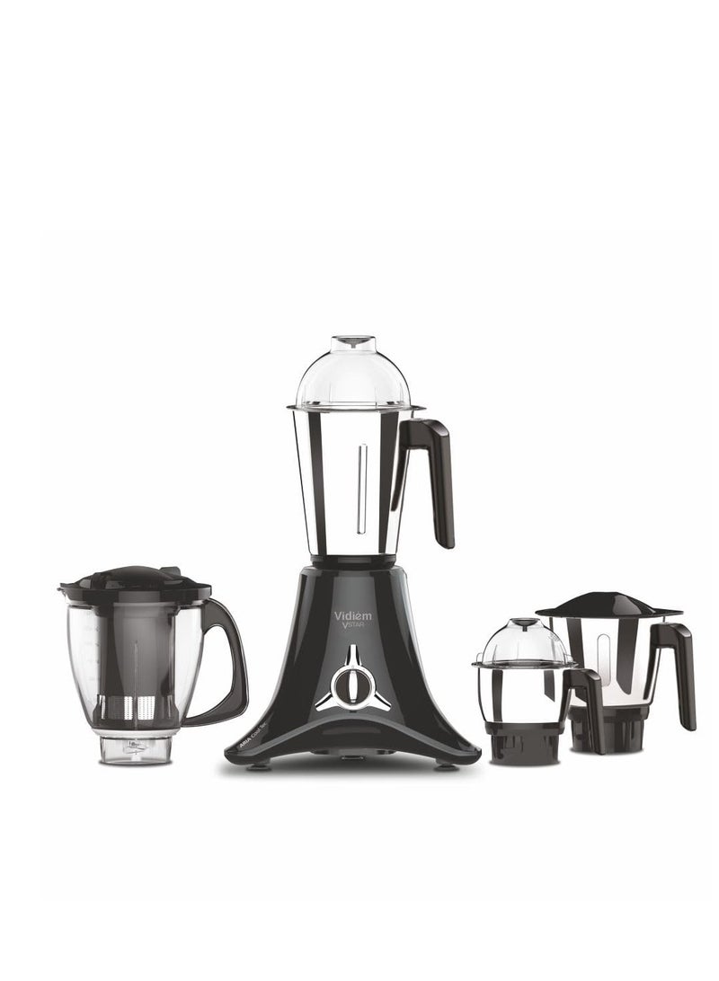 VIDIEM Vidiem mixer grinder 618 A VSTAR 1000 watt (Black) with three leakproof jars and 1 juicer mixer grinder, self-lock for wet and dry spices, chutneys and curries  - Image 1