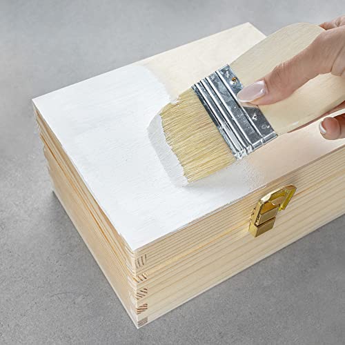 Creative Deco Wooden Storage Box Unpainted Plain | 8.42 x 5.43 x 3.93 in | Golden Latch & Lid | Perfect for Storing Valuables & Small Items in The Office or Bedroom | Jewelry Box - Image 4