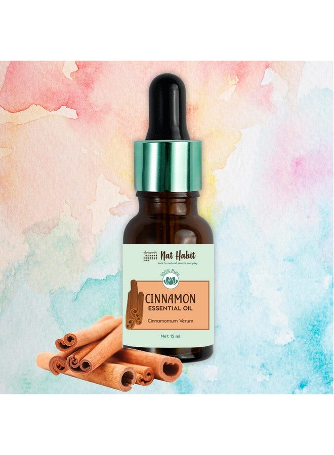 Nat Habit Pure Cinnamon Essential Oil Therapeutic Grade, Steam Distilled | Acne, Blemishes, Detan, Pigmentation, Anti-Aging | Aromatherapy, Diffuser Oil, 15Ml - Image 2