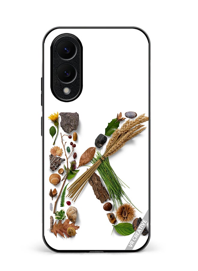 Protective Case Cover For Samsung Galaxy S25 Edge Alphabet K Design Multicolour