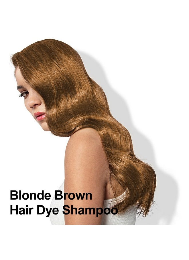 Agthyuve - Hair Dye Shampoo 3 In 1 Blonde Brown Hair Dye 16.9 Fl Oz Blonde Brown Hair Shampoo Semipermanent Hair Dye Shampoo Easy To Use Effect In 5 Minutes Lasts 30 Days Hair Color Shampoo (Blonde Brown) - Image 1