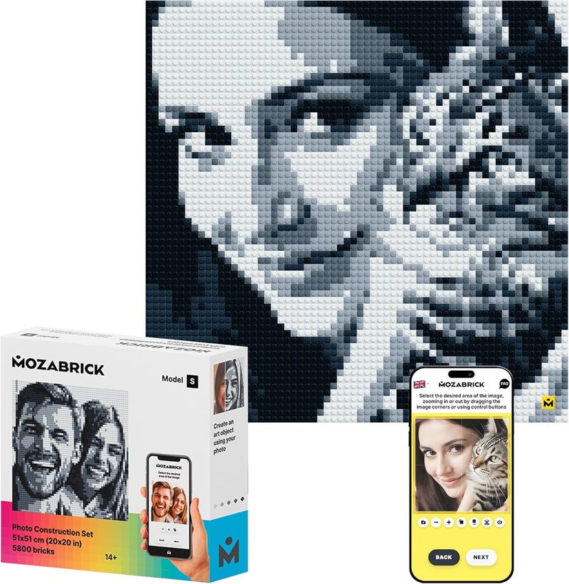 MOZABRICK Photo Construction Set, 5800 Bricks, Model S, 51 cm x 51 cm Size - Image 1