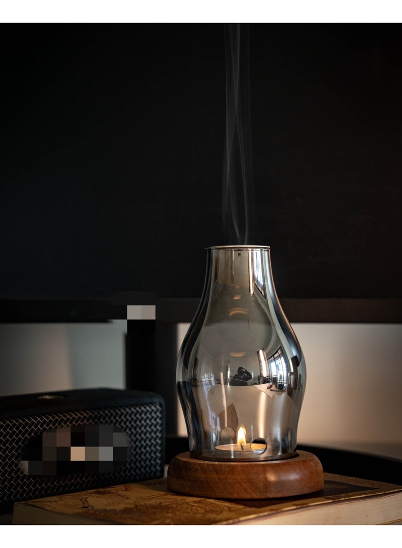 Vintage Zen Glass Candle Holder – Windproof Decorative Candle Stand for Home Decor & Meditation Spaces - Image 1