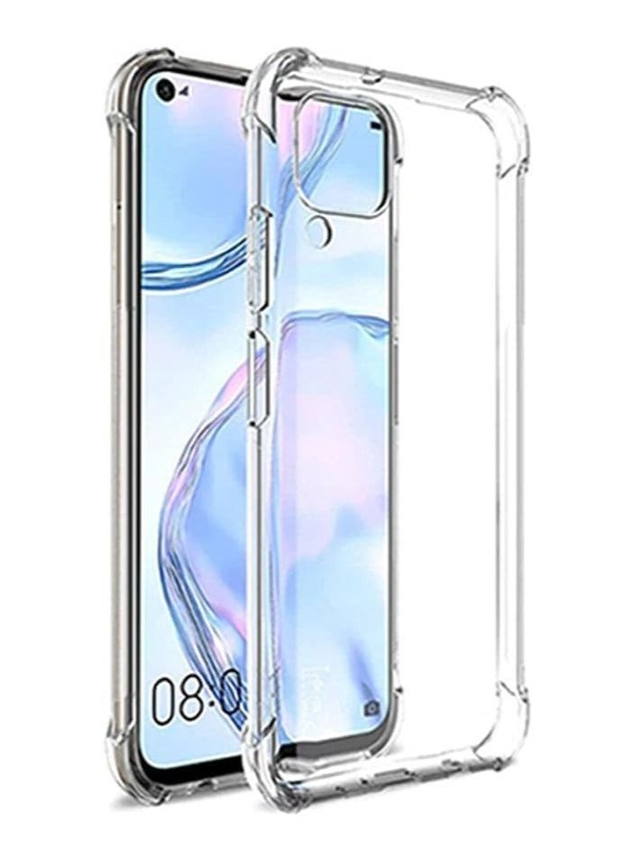 جراب لهاتف Huawei Nova 7i Nova 6SE جراب شفاف من مادة TPU الناعمة مع مصد من السيليكون معزز بزاوية