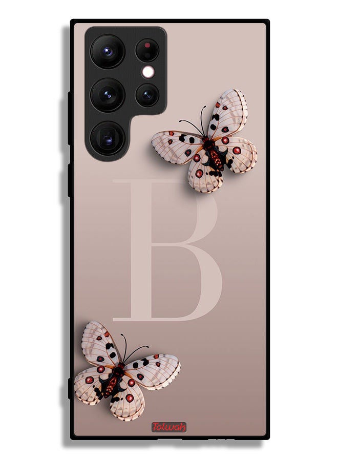 Tolwak غطاء حماية لهاتف سامسونج جالاكسي S22 ألترا 5G بتصميم الفراشات - Image 3