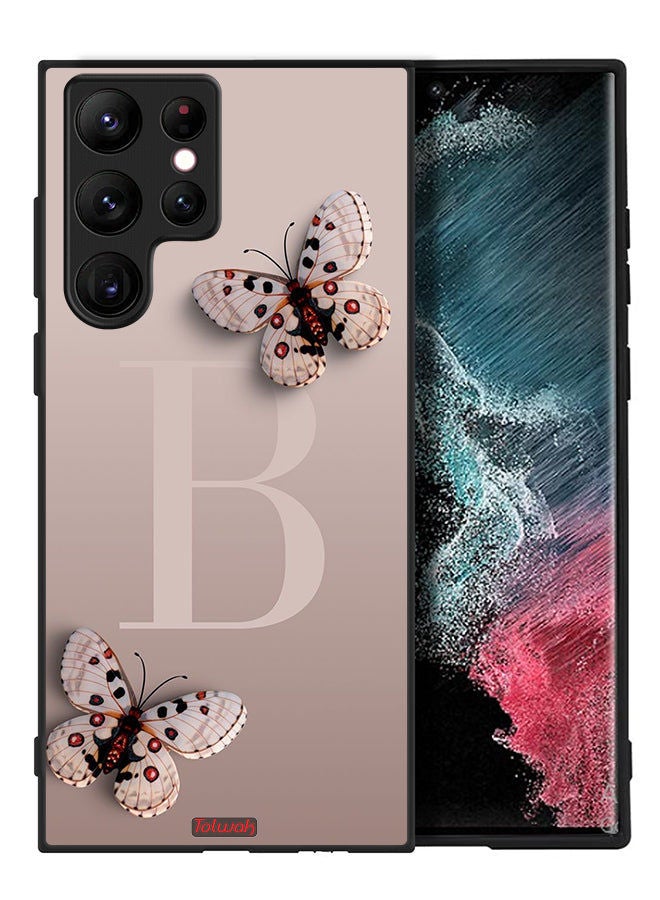 Tolwak غطاء حماية لهاتف سامسونج جالاكسي S22 ألترا 5G بتصميم الفراشات - Image 2